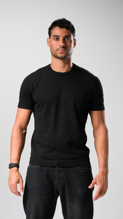 Knit T-shirt - Black