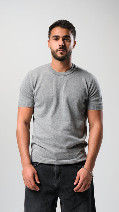 Knit T-shirt - Grey