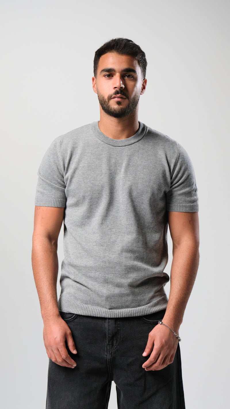 Knit T-shirt - Grey