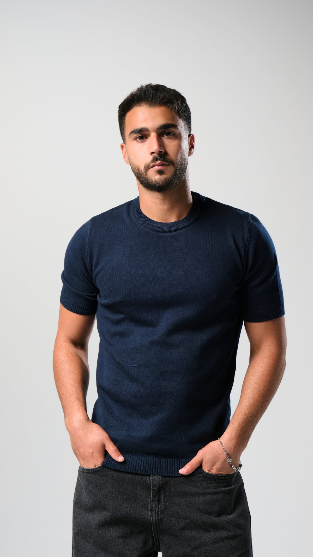 Knit T-shirt - Navy