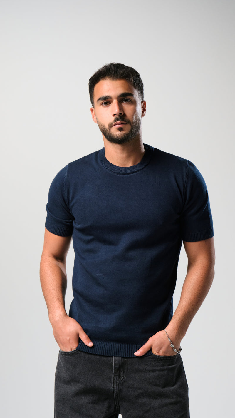 Knit T-shirt - Navy