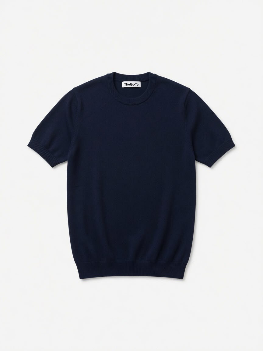 Knit T-shirt - Navy