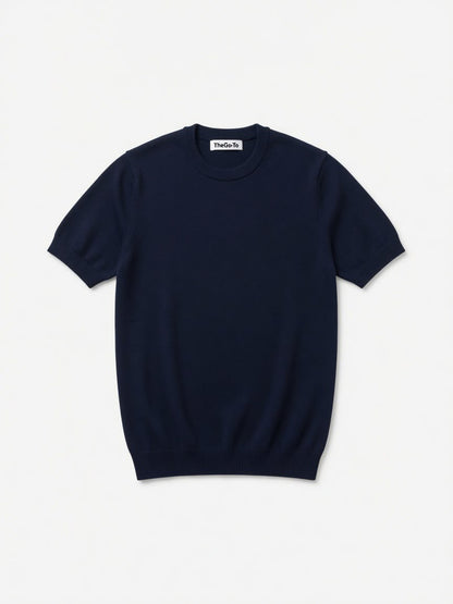 Knit T-shirt - Navy