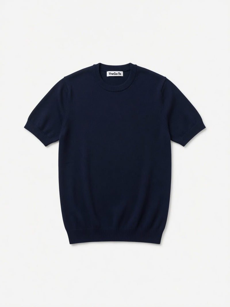 Knit T-shirt - Navy