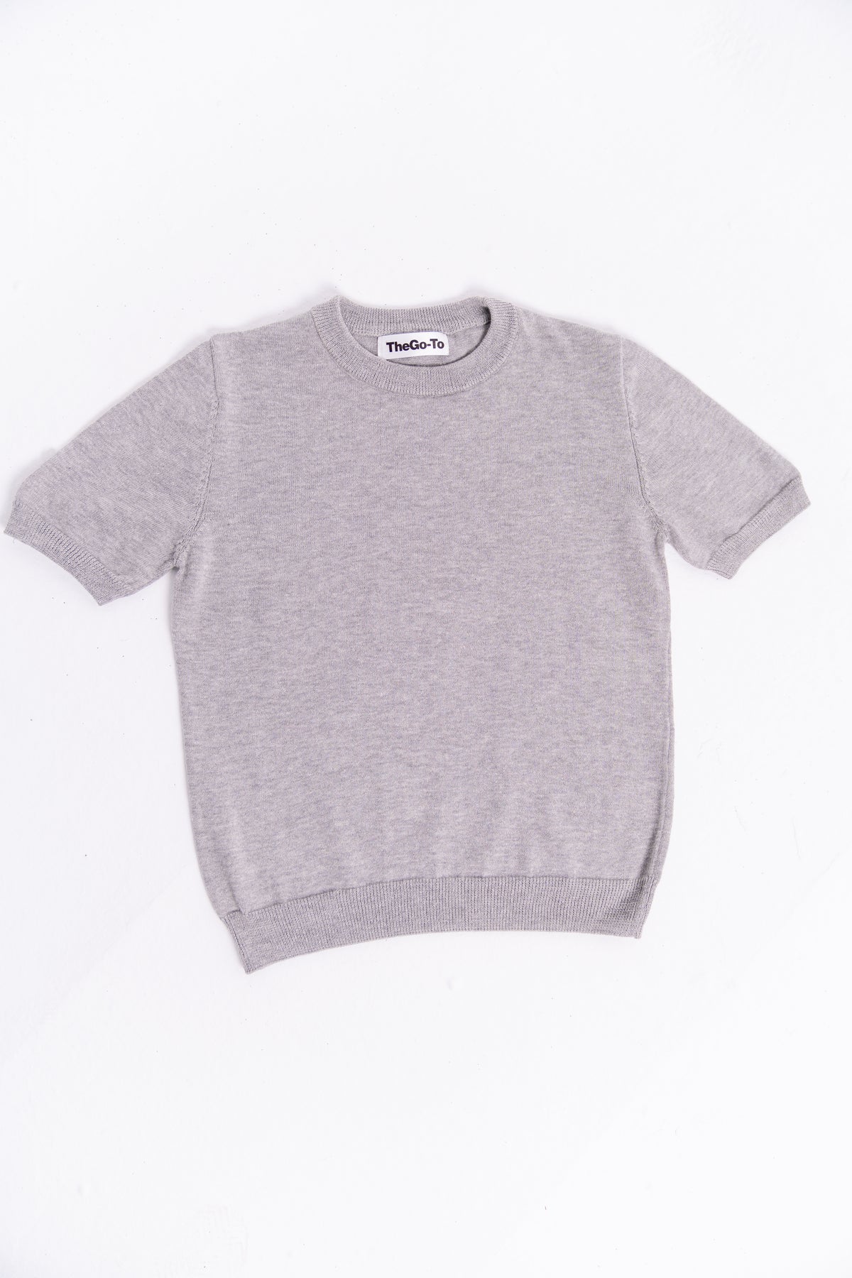 Round Knit Shirt - Grey
