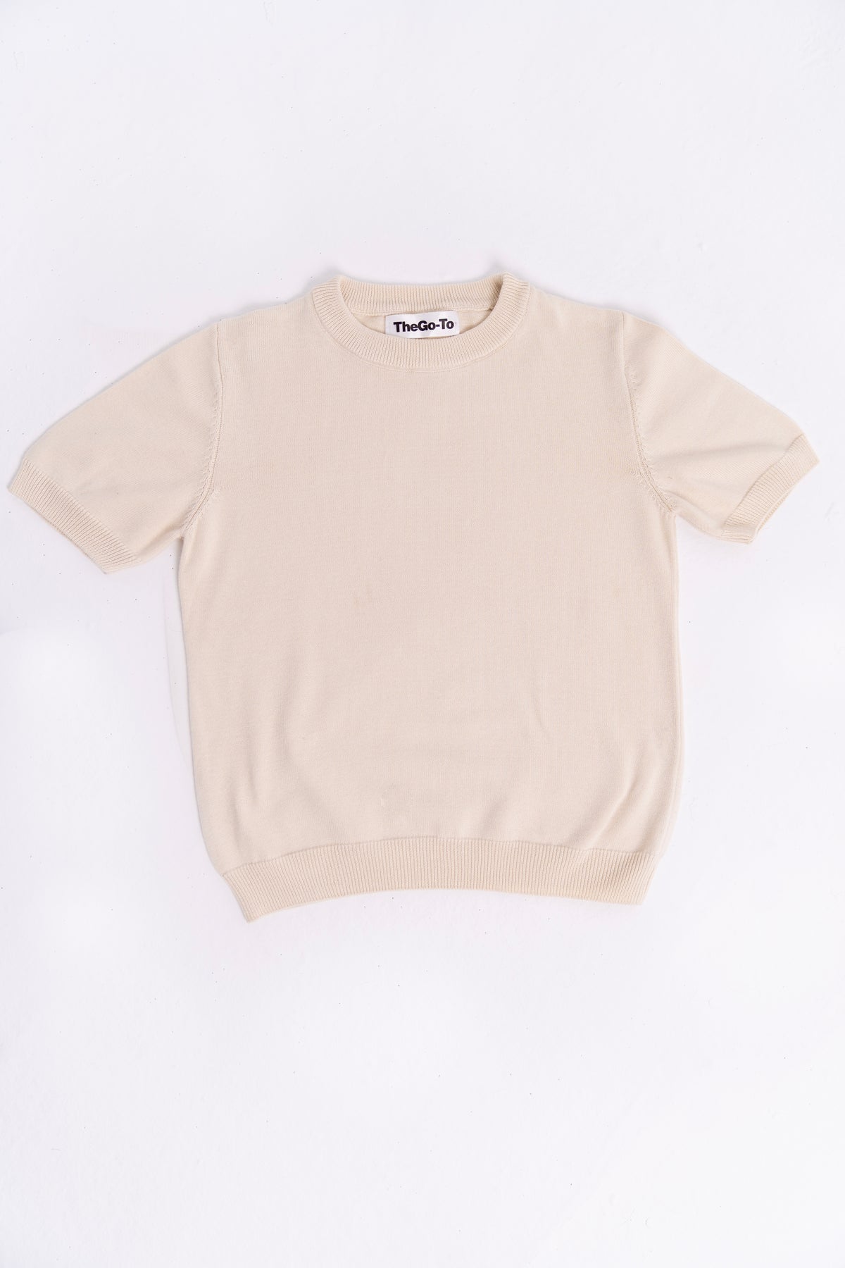 Round Knit Shirt - Ecru