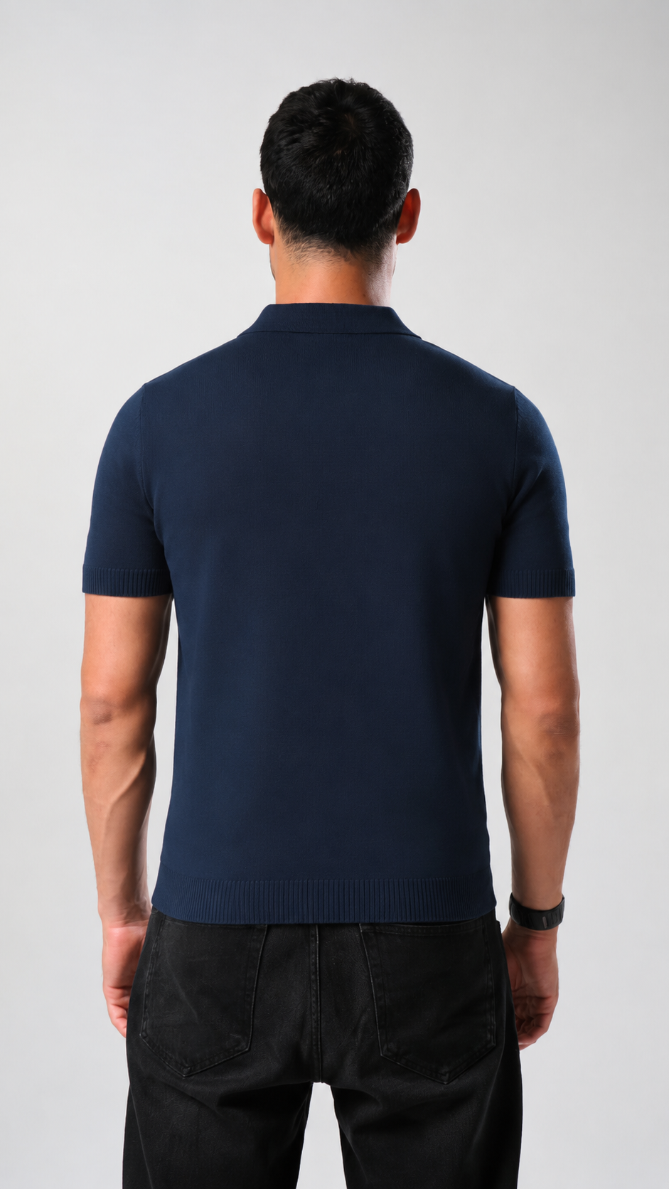 Knit Polo Shirt - Navy