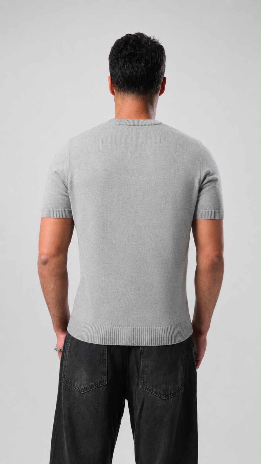 Knit T-shirt - Grey
