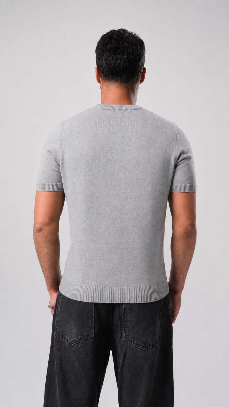 Knit T-shirt - Grey