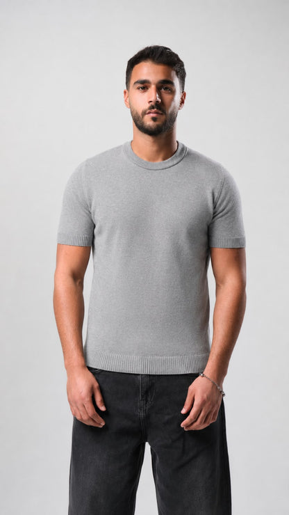 Knit T-shirt - Grey