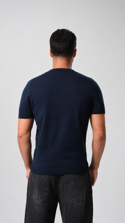 Knit T-shirt - Navy
