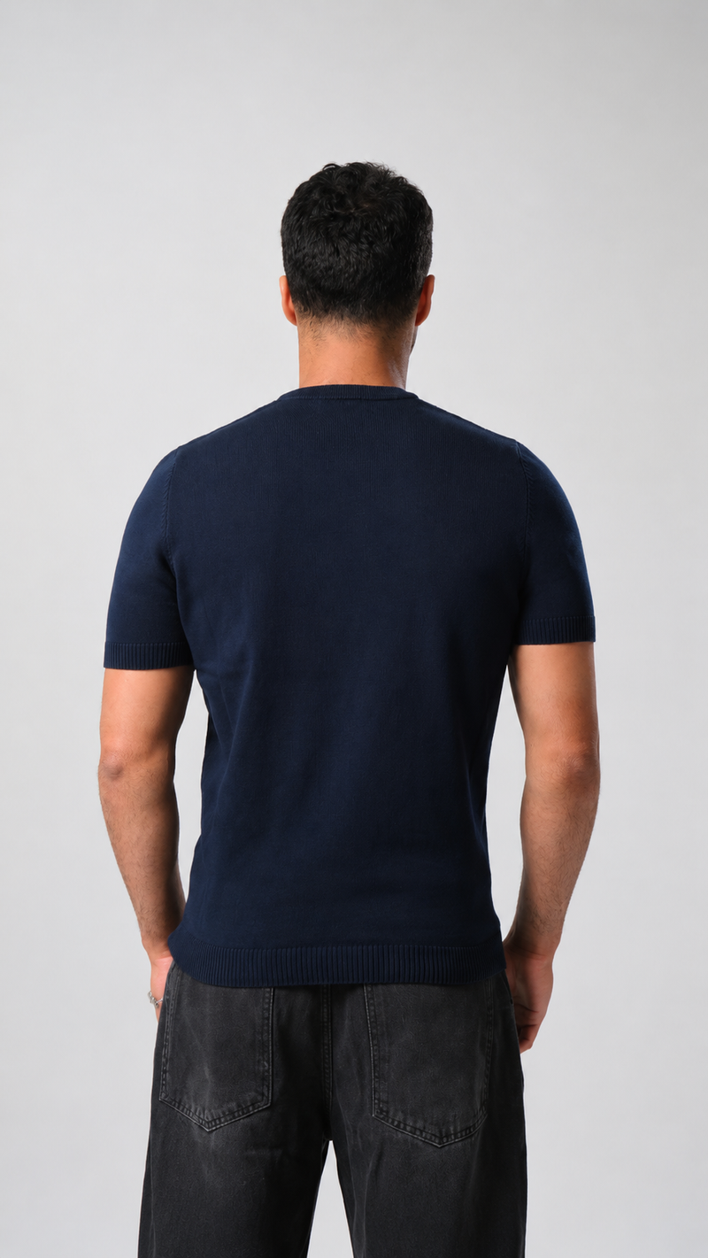 Knit T-shirt - Navy