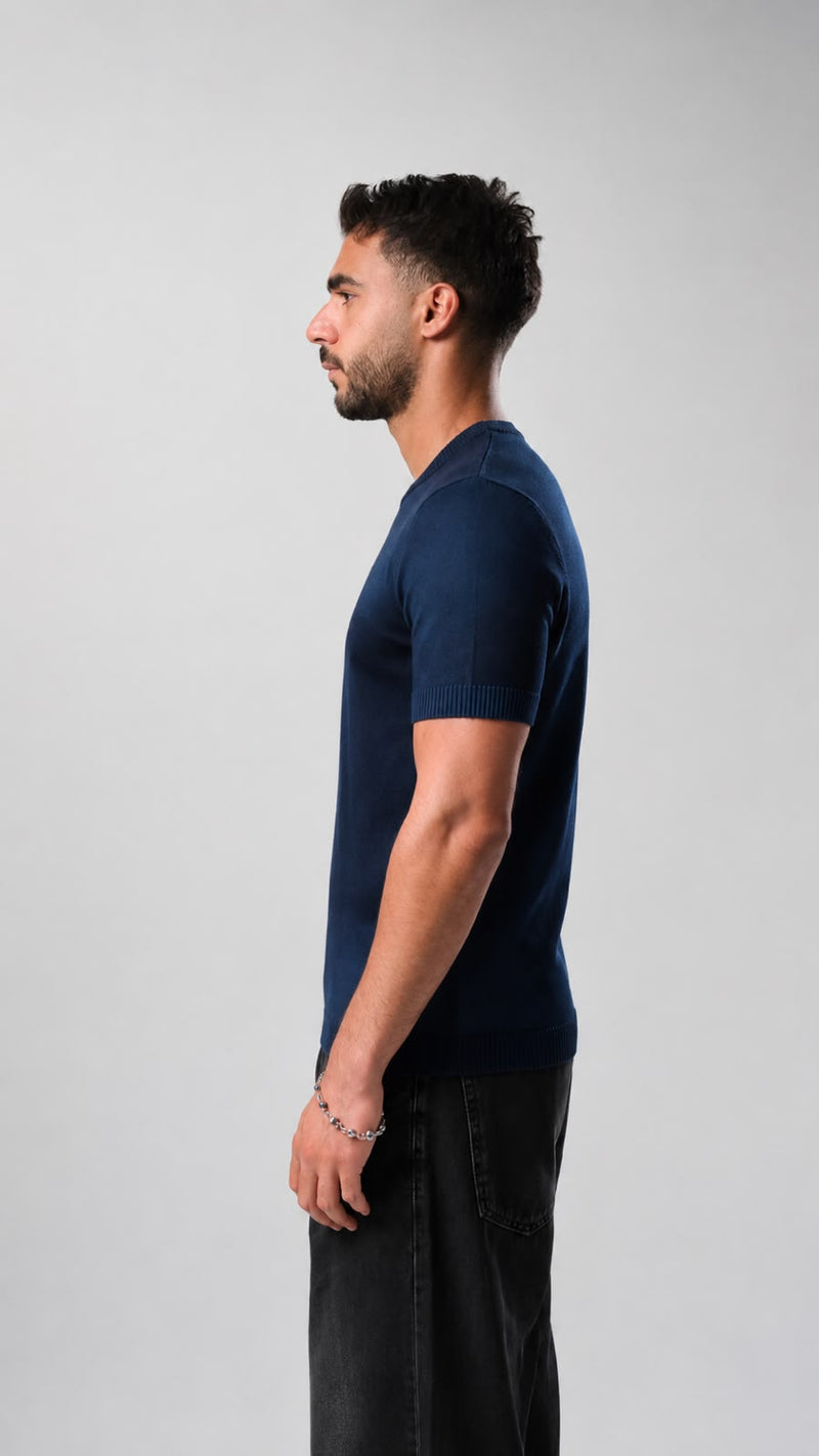 Knit T-shirt - Navy