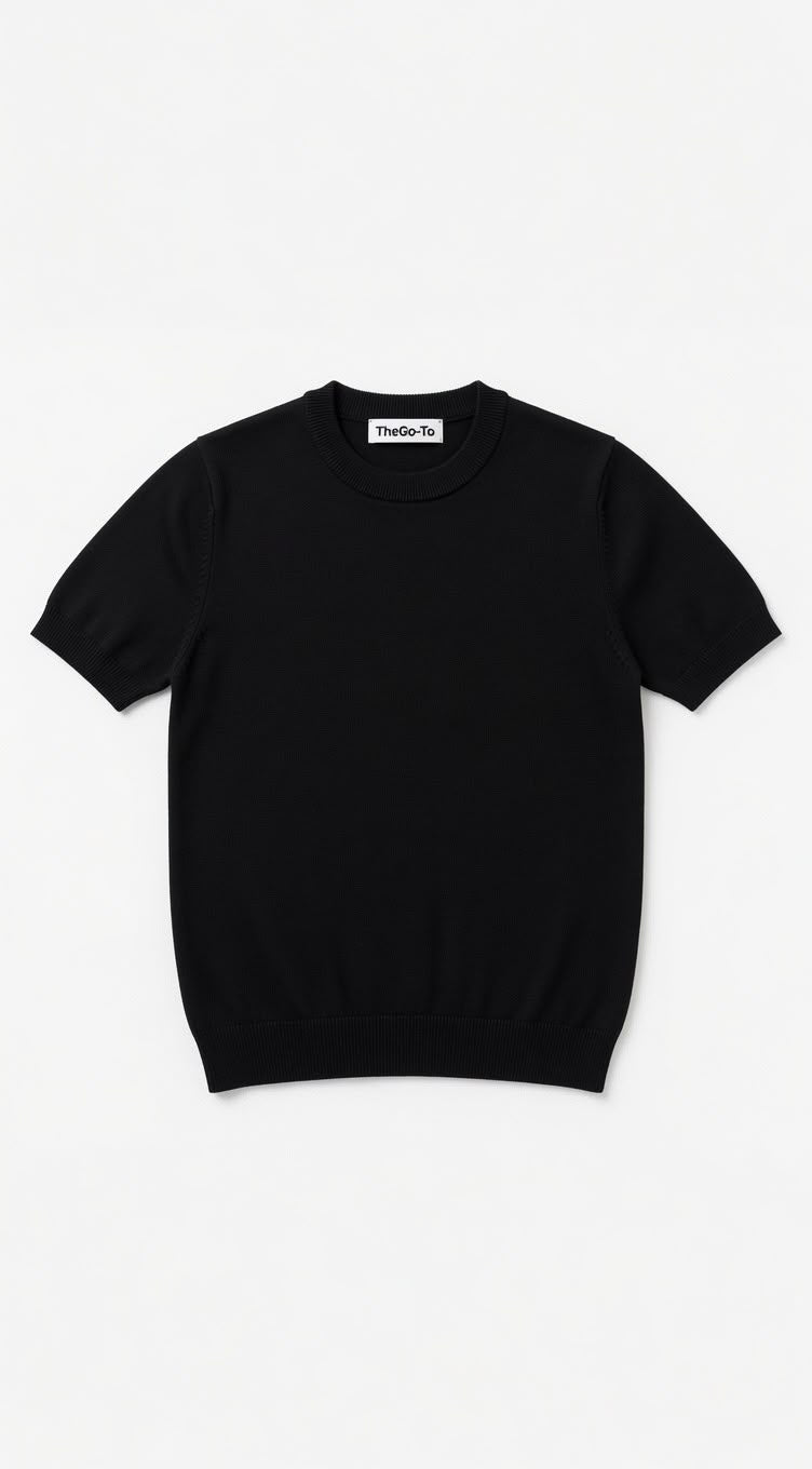 Knit T-shirt - Black
